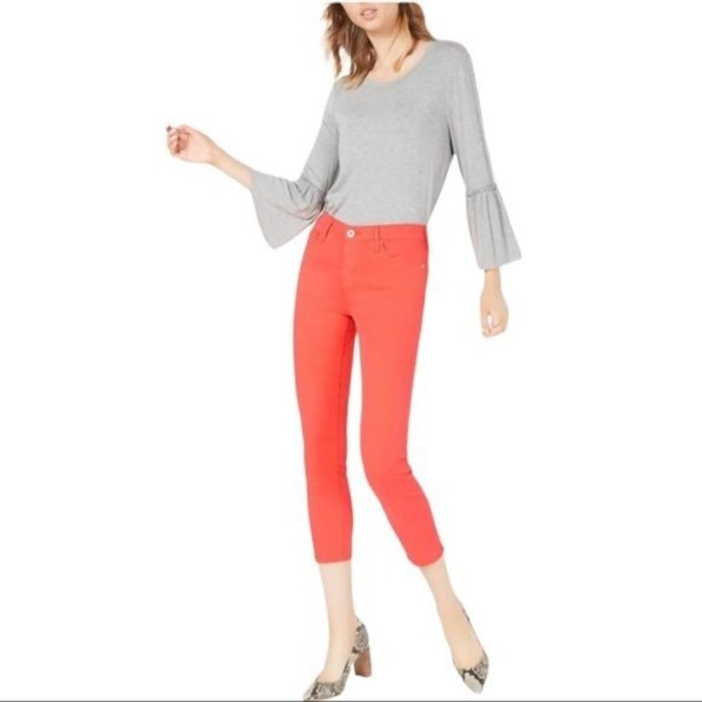 Adriano Goldschmied The Prima Crop Cigarette Crop Orange Jeans Size 26